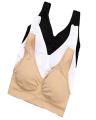 Pack Of 3 - Multicolor - Cotton Sports Bra For Women - Xxl. 