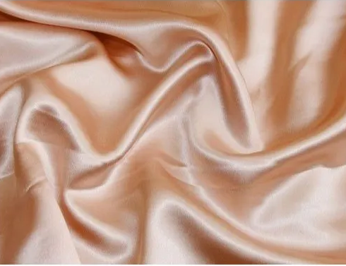 Golden Plain Pure Silk Fabric High Quality Satin Unstitched
