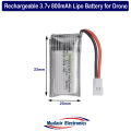 3.7v 25mAh, 100mAh, 420mAh, 450mAh, 650mAh, 800mAh, 850mAh, 1000mAh, 3000mAh, 5000mAh, 10000mAh, (Lithium) Li-ion Battery Battery for Power Ban Case or Arduino Projects and Drones. 