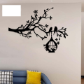 Tree Branch with Bird Cage Wall Art Wall Sticker, Home Decor, Wall decor. 