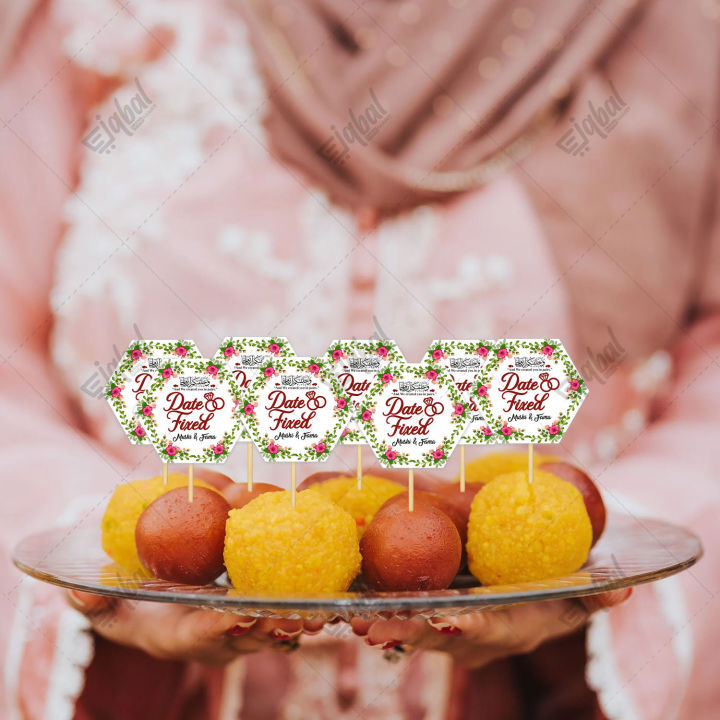 Customized%20Date%20fixed%20Mithai%20Cupcake%20Toppers%20Pack%20of%2010%20Engagement%20Topper%20for%20Wedding%20Party%20Celebration%20-%20Image%202