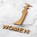 WC Sign Board Signage Bathroom Sign with Self Toilet Sign Female S. 