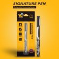 Pack of 12: WBM Signature Pen, High Quality  With Smooth Writing Experience - Black. 