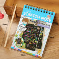 Children DIY Scratch Painting Note 10 sheets Magic Color Rainbow Scratch Art. 