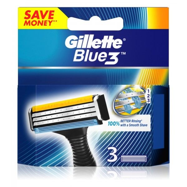 Gillette Blue 3 System Shaving Razor Carts 3s