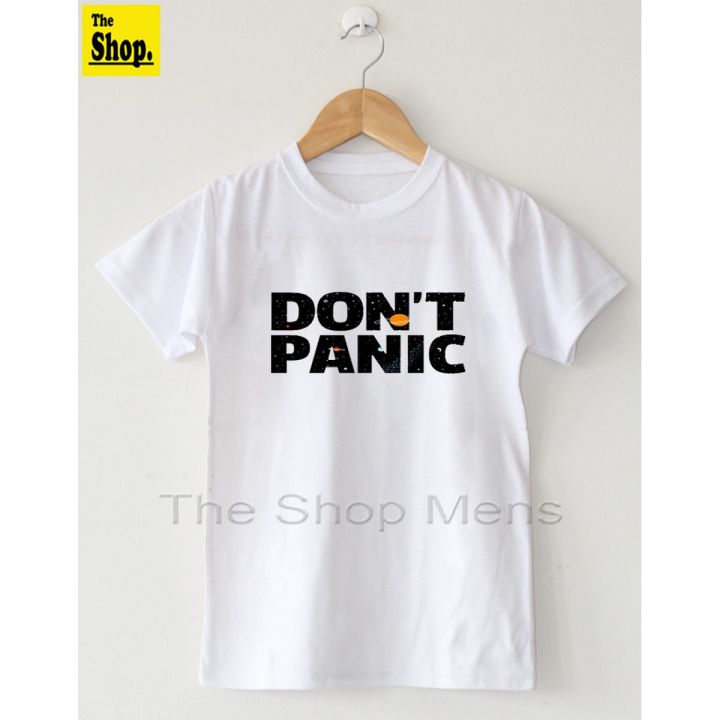 The Shop - White DONT PANIC T Shirt For Mens - WT1-DP