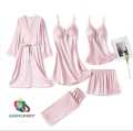 Ladies Nighty Set - 5 Piece Bridal Night Suit for Women and Girls. 