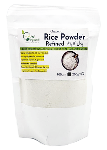Rice Powder Organic - for Skin Beauty it is not Flour Atta , specially made Rice Powder White for Skin and Face Mask 100 Grams
