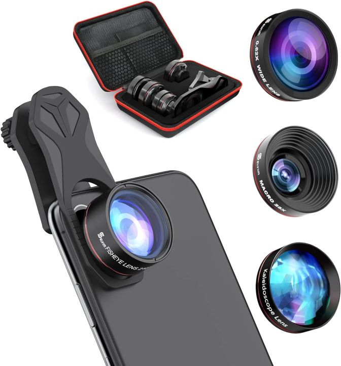 Selvim Phone Camera Lens 4 in 1 Kit: HD Phone Lens Attachments Compatible withMost Smartphone