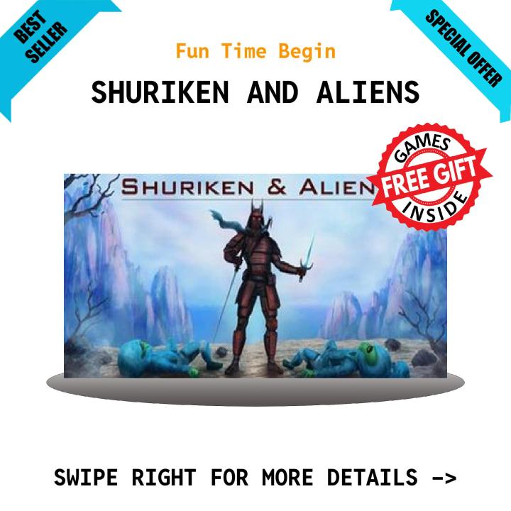 SHURIKEN AND ALIENS.JPG - PC Game - Complete Installation Guide - in GoogleDrive/MediaFire - QR Codes + 1 Extra free Game