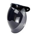 Universal Motorcycle Helmet Bubble Visor with 3 Button Snap-On Openable Bracket, 7 colors Available. 