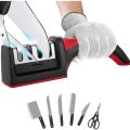 3-in-1 Knife Sharpener Set with Ceramic Peeler | 3-Stage Blade Sharpener & Non-Slip Handle. 