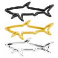 3d Metal Car Styling Sticker Hollow Fish Shark Emblem Motorcycle Automobiles Fuel Badge Trunk Computer Decals Accessori T1i6. 