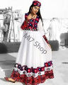 Traditional Yellow Afghani Dress – Hand-Embroidered Mirror Work, Sizes 13-27. 