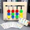 Montessori learning Four-color game for Toddlers kids boys and girls children's wooden color classification game logical thinking training teaching aids early education educational toys for kids Best Gift Birthday Kids. 