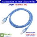 High-Speed USB 2.0 A to B Cable – Compatible with Arduino, Printer, CNC, and Scanner | Durable Data Transfer & Charging Cord – 30cm, 3m, 5m Options by Electrica. 