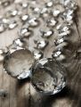 1-Meter Long 14MM Crystal Octagonal connected with 30MM Crystal Ball for Hanging, Room Decor, Curtains. 