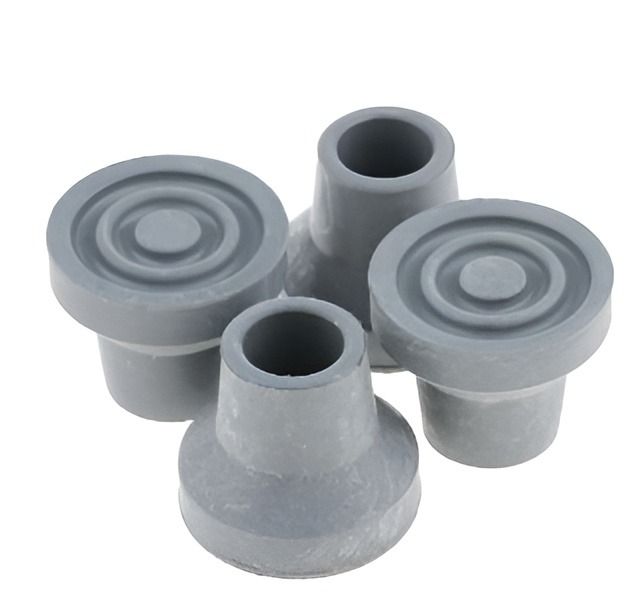 4 Durable Replacement four pad Walking Stick Rubber/Cane Tips, Extra Stability, Non-Slip Grip