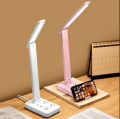 Extension wire outlet With 2 universal outlet and 2 USB port charging with foldable reading lamp LED table lamp night light Extension Power Strip with Safety Switch Protection long Extension Cord USB desk lamp power socket. 