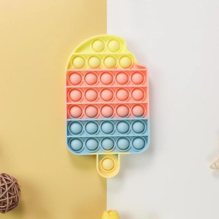 (Ice Cream Rainbow) Pop Fidget Toys Push Pop Bubble Fidget Sensory