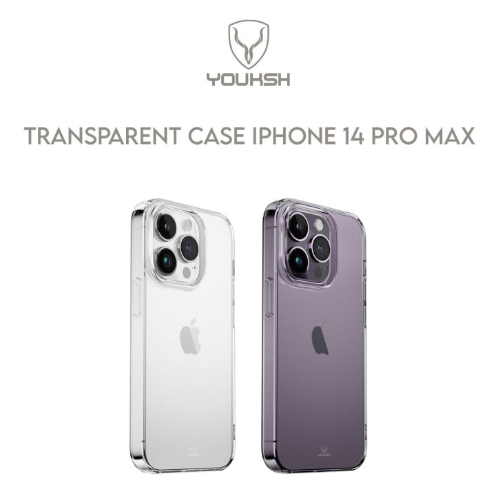 YOUSKH iPh 14 Pro Max (6.7) Transparent Case - Youksh iPh 14 Pro Max (6.7) Transparent Cover - Transparent Soft Shock Proof Jelly Back Cover.