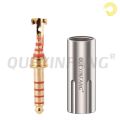 QUEYINFANG Jack 4.4Mm Audio Plug 4.4Mm Gold Plated 5 Poles Balanced Headphone Plug Copper 4.4Mm 5-Pole Connector. 