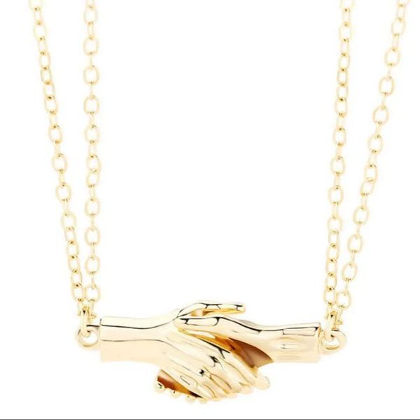 Magnetic Handshake Necklace,Holding Hands Necklace, Hands Couple Chain Magnet bf gf BFF Couple Hand Magnetic Necklaces Boyfriend Girlfriend Lovers love pendant locket women girls men boys