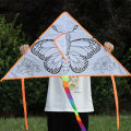 Blank Kite DIY Children Education Painting Kite Children Kite flying outdoor toys Grassland Activities Toy. 