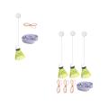 【HOT】 Indoor Badminton Trainer With Badminton Beginner Adjustable Self Practice Self Training Device For Games Sports Home Fitness. 
