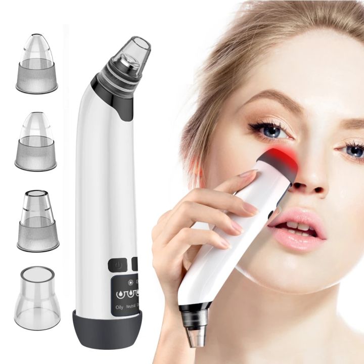 Hot Compress Electric Blackhead Remover Vacuum Acne Cleaner Pore Cleansing Device Beauty Facial Nose Cleaner Skin Care Tool