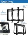 LCD LED TV Bracket Flat Panel Fixed Mount Wall Mount 14"~42" Screen HDTV. 