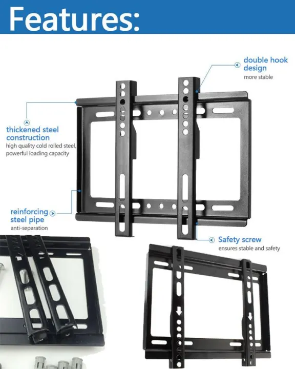 NICE%20Steel%20LED%20LCD%20TV%20Wall%20Mount%20Bracket%20Stand%2014-42"%20for%20Samsung%20Sony%20-%20Image%206