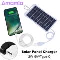 Portable Solar Panel High Efficiency Waterproof Solar Panel Charger for Camping Backpacking Phone 2w/5v Portable Charging Adapter. 