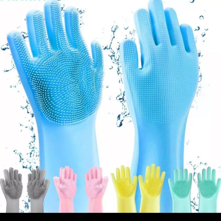Kitchen Washing Hand cleaning Gloves waterproof gloves for Washing Dishes or Clothes household durable - Pair Random color