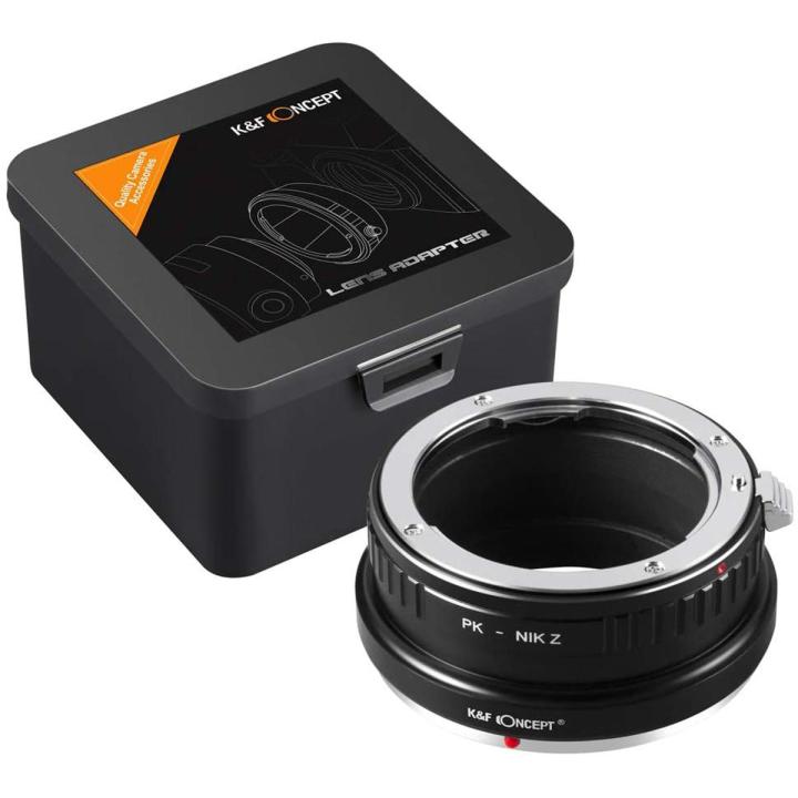 K&F Concept PK to Nik Z Lens Mount Adapter for Pentax K Mount Lenses Compatible with Nikon Z Mount Z6 Z7 Mirrorless Cameras