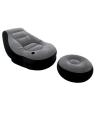 Inflatable Bean Bag Chair - Grey. 