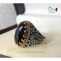 Black Oval Turkish Ring For Men | Turkish Silver Stainless Steel Fashion Men Ring |  MarryGreat.pk. 