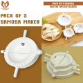Pack of 3 Samosa Pastry Dough Maker, Samosa Shaper, Different Sizes Dumpling Press Mold, Sancha Making press machine, Easy Kitchen Tools By Muhandisaan Trading. 
