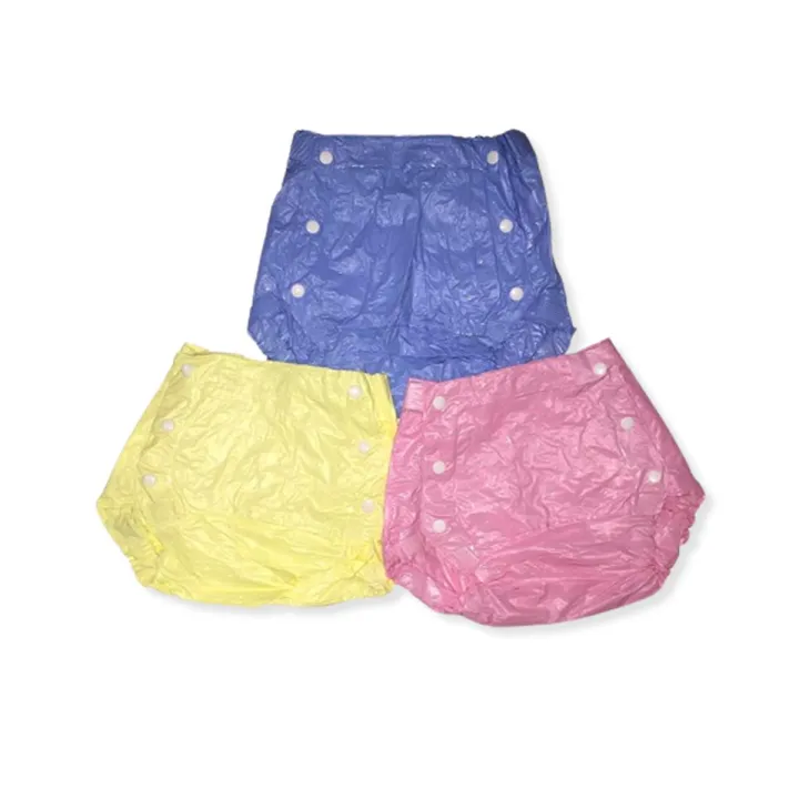Pack of 3 Pcs Set - Baby Washable Adjustable Button Plastic Diaper ...