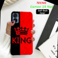 Tecno Camon 19 Neo Back Cover Boys - King Style Mobile Back Cover Pouch - Airbag Case Anti Shockproof Phone Case - Red. 