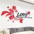 Wooden LOVE Creative Decorative 3D Stereoscopic Wooden Wall Stickers living room Marriage room background wall decor sticker- Wooden Wall Decor best quality. 