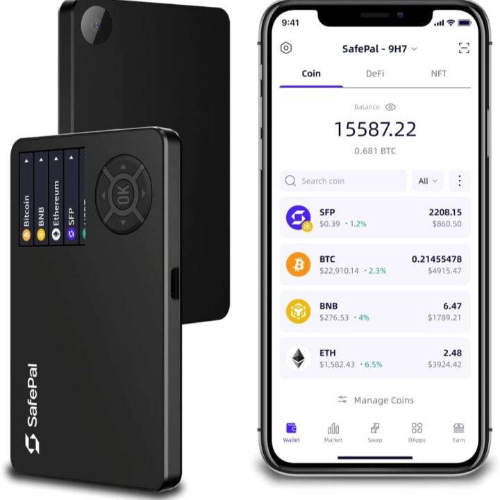 SafePal S1 Hardware Wallet Wireless Cold Storage for Tokens Internet Isolated