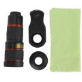 20X Long Focus Zoom Telephoto Lens with Clip for Smart Phone PC Black. 