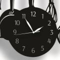 Kitchen  wooden wall  clockSpoon Fork And Fry Pan Utensils Style Made By Laser Cut Wooden Wall Clock, New  Favorite  In Modern Home Decor Wall Hanging Decoration In Black and Brown Colour In 16 Inches Size. 