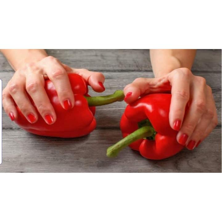 Bell Pepper,Capsicum,Shimla Mirch,Rainbow Blend Sweet Delicious Large Bell Peppers,Imported from CALIFORNIA Big Red Color Horizon Seeds, Heirloom Non-GMO Variety, for Starting Indoors and Outdoor Vegetable Garden by GREEN GOLD 10 Seeds.