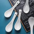6 Pcs Ceramic Soup Spoons set , High Quality Soup Spoons ,Chinese Spoon. Imported Soup Spoons For Desserts, Soup, Dumpling, Appetizer, Starters, cereals. 
