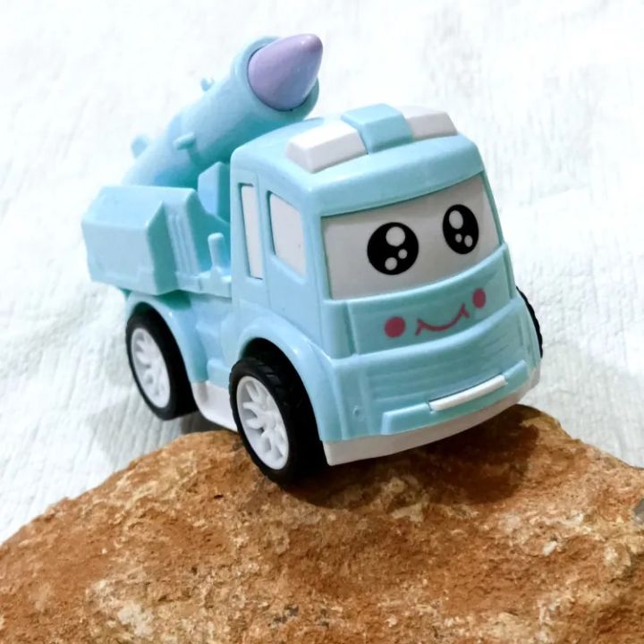 Toy Car, Model Car Kid Gif, Children's Inertia Vehicle Toy Cartoon, Automatically Bounce Yellow ABS Plastic Durable Inertial Motor for Gift Kids Children Toy