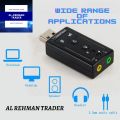 External USB Sound Card and Audio Adapter USB 2.0 Virtual 7.1 Channel Stereo 3.5mm Headphone Audio Adapter Microphone Sound Card and audio enhancer for Gamers. 