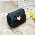 Women PU Leather Diamond Plaid Shoulder Bag Fashion Chain Small Crossbody Bag. 
