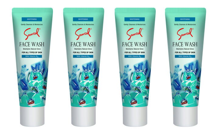 4 Packs of Samsol Face Wash 15 ml (Travel Pack)